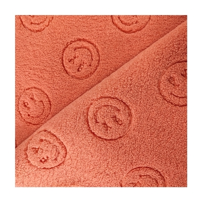 Tela impresa suave y cómoda forro polar Sherpa 150D MOQ 1000 kilogramos 450gsm