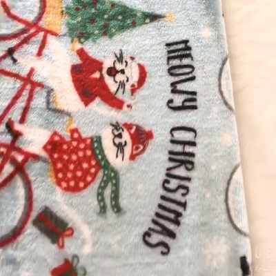 Tela impresa 300gsm del paño grueso y suave de la franela de la Navidad para la tapicería Toy Blankets