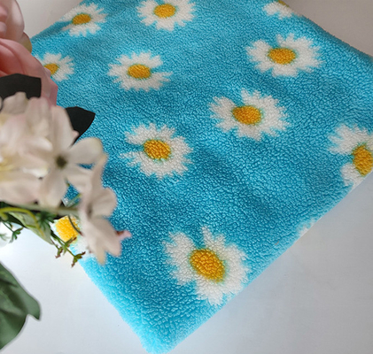 El girasol 370gsm imprimió el paño grueso y suave de Sherpa para Pillowslip Sofa Cover Bag