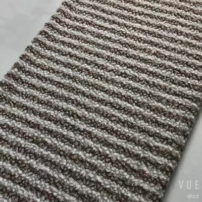 El telar jacquar Brown Sherpa esquila el poliéster 100% de la tela Teddy Bear Plush