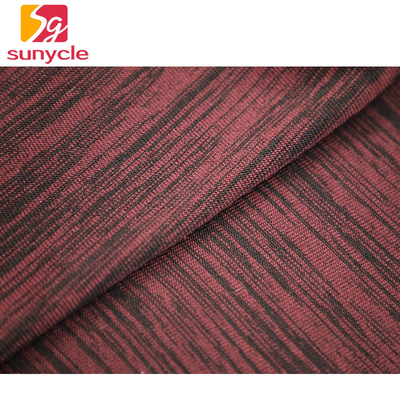 Sola tela 180gsm del jersey del algodón rojo y negro 100 para la ropa corta de la manga