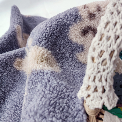 Teddy Bear Sherpa Fleece Fabric el oso 100% del poliéster de 330 G/M imprimió