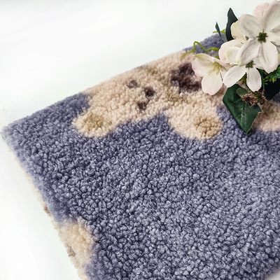 Teddy Bear Sherpa Fleece Fabric el oso 100% del poliéster de 330 G/M imprimió
