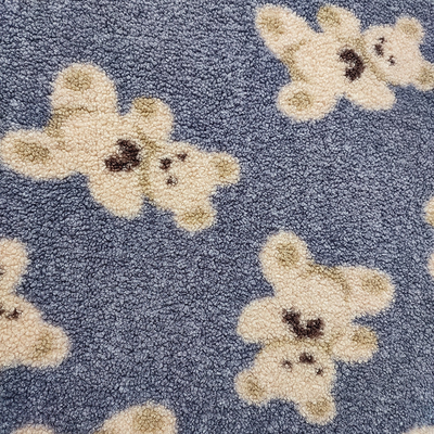 Teddy Bear Sherpa Fleece Fabric el oso 100% del poliéster de 330 G/M imprimió