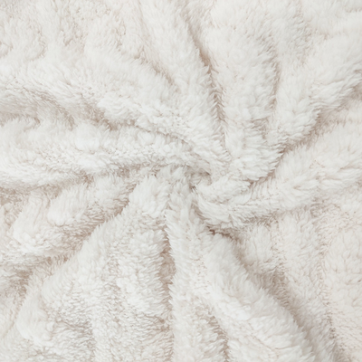 Felpa combinada blanca Shu Velveteen Fabric 270 G/M Sherpa suave para los pijamas del invierno