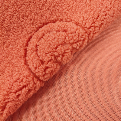 Tela impresa suave y cómoda forro polar Sherpa 150D MOQ 1000 kilogramos 450gsm