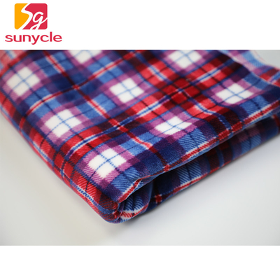 Tela micro impresa tela escocesa del paño grueso y suave 280gsm para la bufanda de la ropa