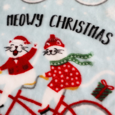 Tela impresa 300gsm del paño grueso y suave de la franela de la Navidad para la tapicería Toy Blankets