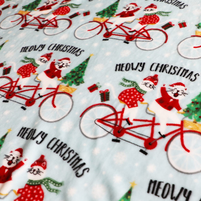 Tela impresa 300gsm del paño grueso y suave de la franela de la Navidad para la tapicería Toy Blankets