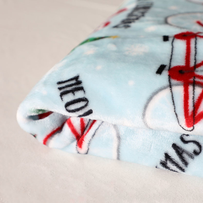 Tela impresa 300gsm del paño grueso y suave de la franela de la Navidad para la tapicería Toy Blankets