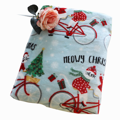 Tela impresa 300gsm del paño grueso y suave de la franela de la Navidad para la tapicería Toy Blankets