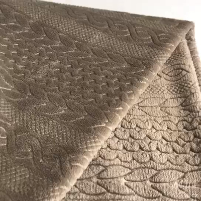 Poliéster cara grabado en relieve 100% de la tela del paño grueso y suave de la franela solo