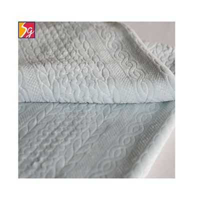 200gsm hecho punto grabado en relieve suavemente cubrir la tela 58" 60"