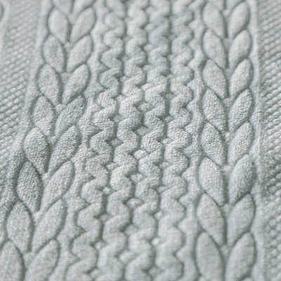 200gsm hecho punto grabado en relieve suavemente cubrir la tela 58" 60"