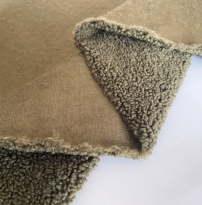 350gsm Teddy Sherpa Fabric 288F 150D para el invierno viste la alfombra de la tapicería