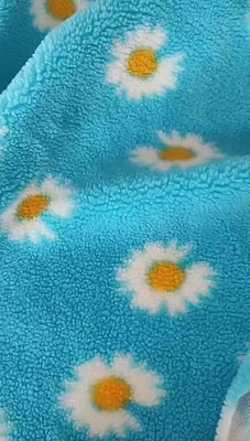 El girasol 370gsm imprimió el paño grueso y suave de Sherpa para Pillowslip Sofa Cover Bag