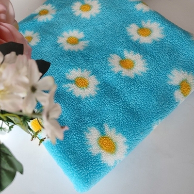 El girasol 370gsm imprimió el paño grueso y suave de Sherpa para Pillowslip Sofa Cover Bag
