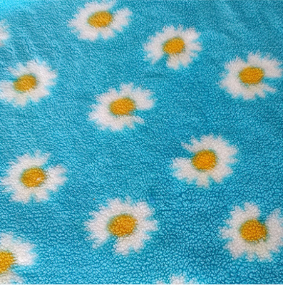 El girasol 370gsm imprimió el paño grueso y suave de Sherpa para Pillowslip Sofa Cover Bag
