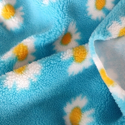 El girasol 370gsm imprimió el paño grueso y suave de Sherpa para Pillowslip Sofa Cover Bag