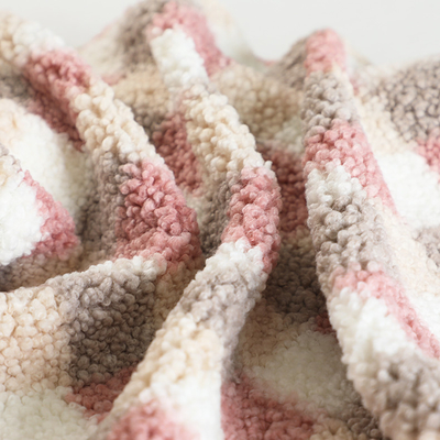 Sherpa impreso tela escocesa esquila la tela 300gsm para el bolso de Hometextile de la tapicería