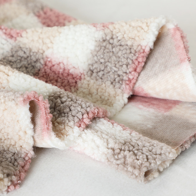 Sherpa impreso tela escocesa esquila la tela 300gsm para el bolso de Hometextile de la tapicería