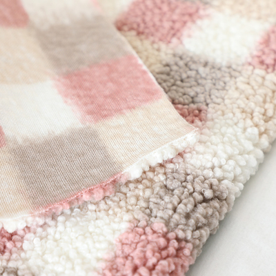 Sherpa impreso tela escocesa esquila la tela 300gsm para el bolso de Hometextile de la tapicería