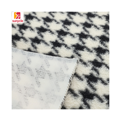 Sherpa modelado impreso esquila la tela 300gsm 150D para las mantas