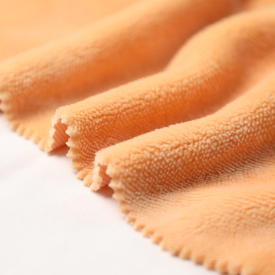 Sola felpa anaranjada sólida del cortocircuito de Shu Velveteen Fabric 150gsm del lado para Pillowslip Sofa Cover
