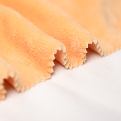 Sola felpa anaranjada sólida del cortocircuito de Shu Velveteen Fabric 150gsm del lado para Pillowslip Sofa Cover
