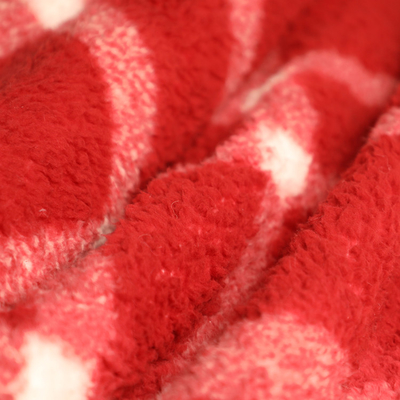 El modelo de rejilla imprimió la tela roja 250gsm de la pana para la albornoz