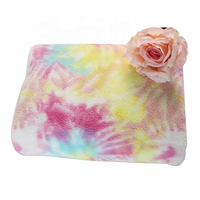 Tela suave teñida lazo 240gsm 150D de Sherpa de la ropa del arco iris