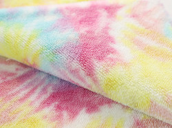 Tela suave teñida lazo 240gsm 150D de Sherpa de la ropa del arco iris