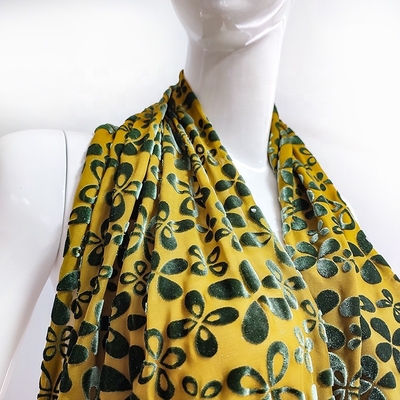Tela coreana 140gsm del terciopelo del estampado de plores para la bufanda del desgaste de mujeres
