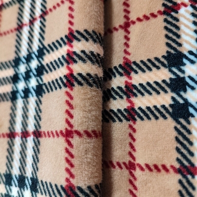 poliéster Spandex de la tela 288F de la franela del super suave 240gsm para los zapatos Sofa Cover