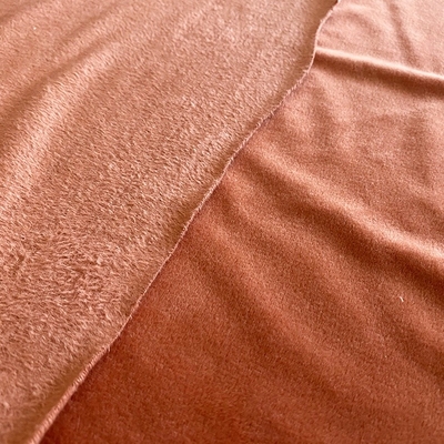 Tela Coral Red Double Side del super suave del color sólido del poliéster de Spandex