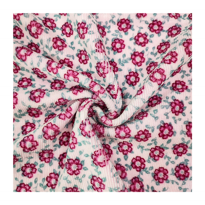 Poliéster impreso flor 100% de la tela 310gsm del terciopelo del terciopelo del telar jacquar