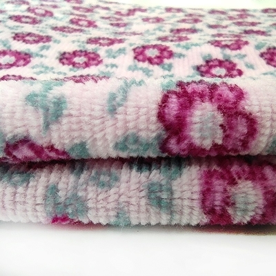 Poliéster impreso flor 100% de la tela 310gsm del terciopelo del terciopelo del telar jacquar