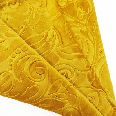 Sofa Holland Velvet Fabric grabado en relieve 3D 320gsm 150D