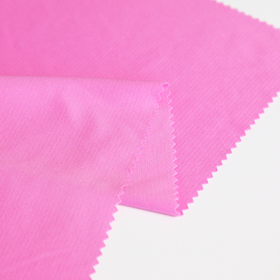 Solo llano rosado de la tela de algodón del punto de la camiseta 100gsm