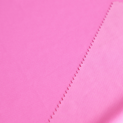 Solo llano rosado de la tela de algodón del punto de la camiseta 100gsm
