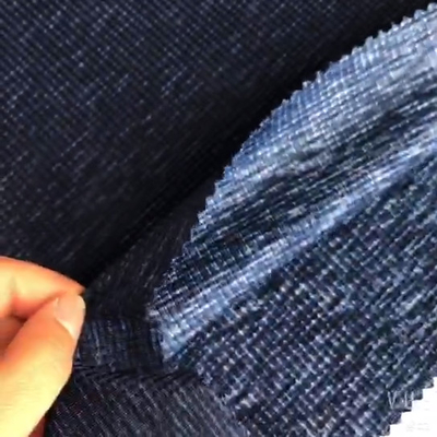 Solo punto de la galleta de Spandex de la tela del jersey del poliéster catiónico azul