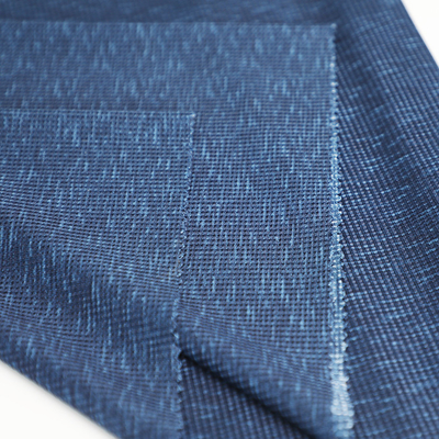 Solo punto de la galleta de Spandex de la tela del jersey del poliéster catiónico azul