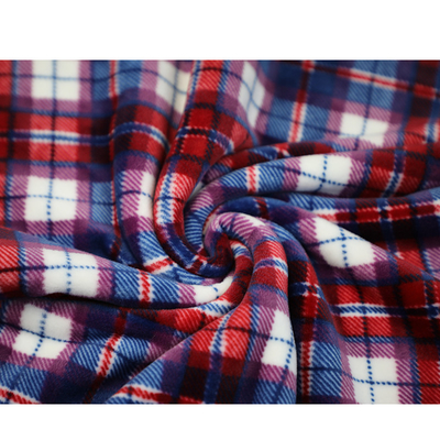 Tela micro impresa tela escocesa del paño grueso y suave 280gsm para la bufanda de la ropa