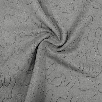 Tela grabada en relieve modelada 220gsm de Microfleece del poliéster