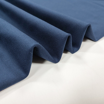 Color sólido 100% de la tela 250gsm del dispositivo de seguridad del algodón para la ropa de deportes de la ropa